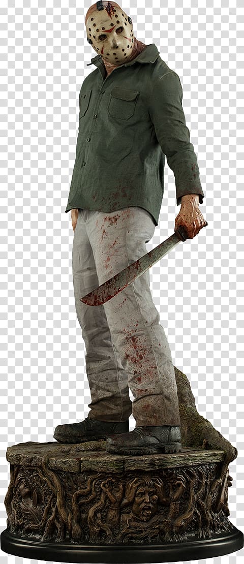 Jason Voorhees Leatherface Friday the 13th Sideshow Collectibles Statue, others transparent background PNG clipart