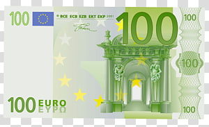 100 Euro Note transparent background PNG cliparts free download