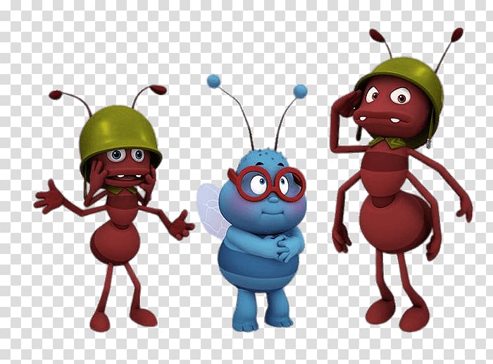 two red ants and one blue bee illustration, Barry and the Ants transparent background PNG clipart