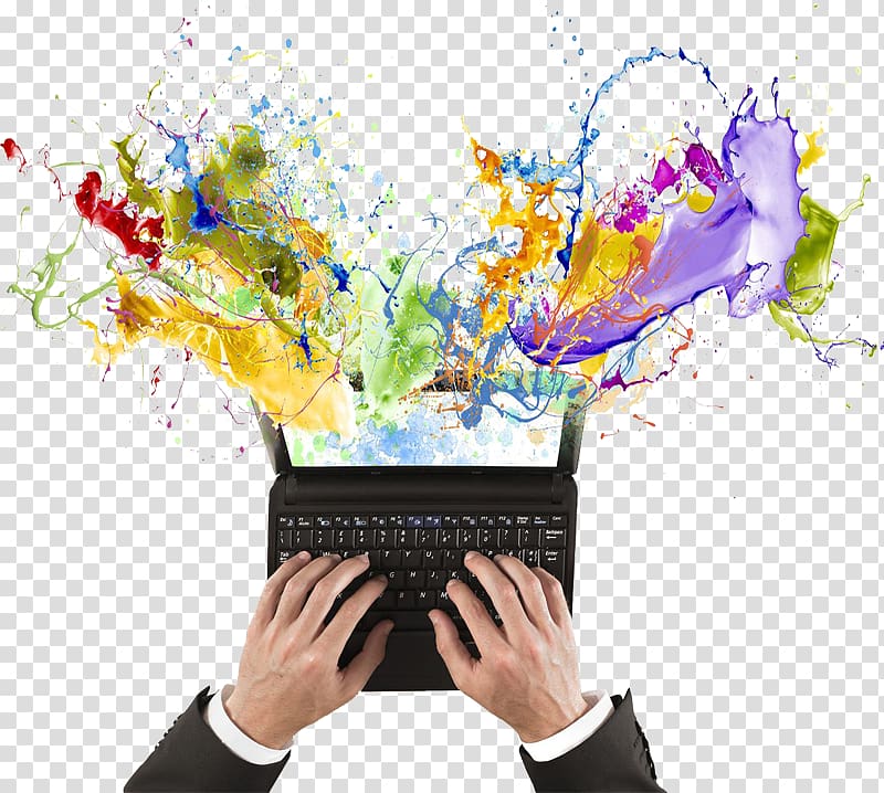 Creative writing Essay Creativity Writer, Spray painted on the computer transparent background PNG clipart
