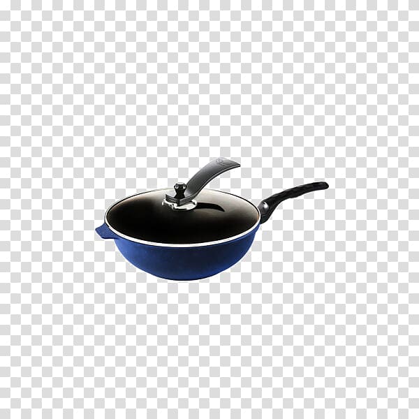 Frying pan Wok Non-stick surface pot JD.com, South Korean imports of Korean Library Sapphire Series nonstick transparent background PNG clipart