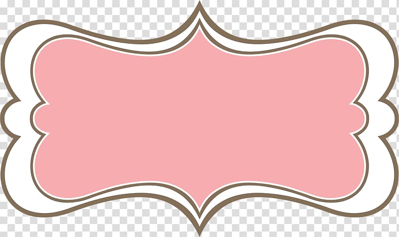 pink label frame clip art
