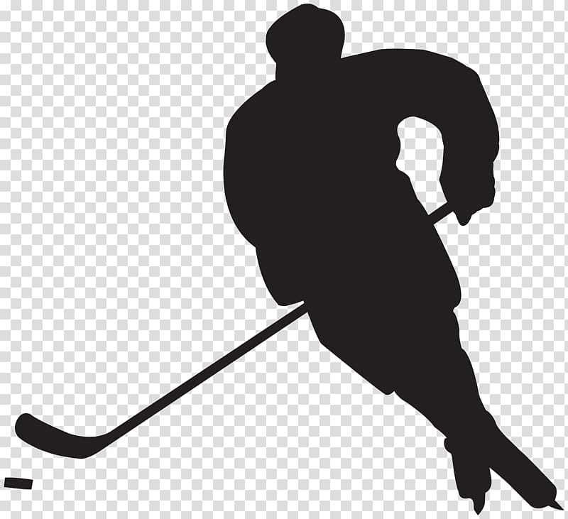 hockey player illustration, Ice Hockey Player , Hockey Player Silhouette transparent background PNG clipart