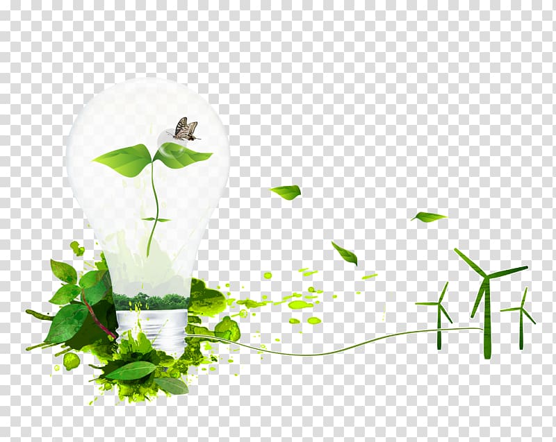 Green Environmentally friendly Computer file, Wind energy promotion transparent background PNG clipart