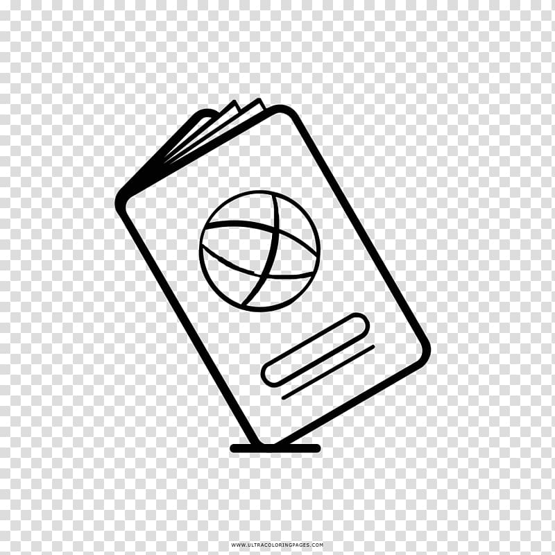 Drawing Coloring book Passport Sketch, passport transparent background PNG clipart