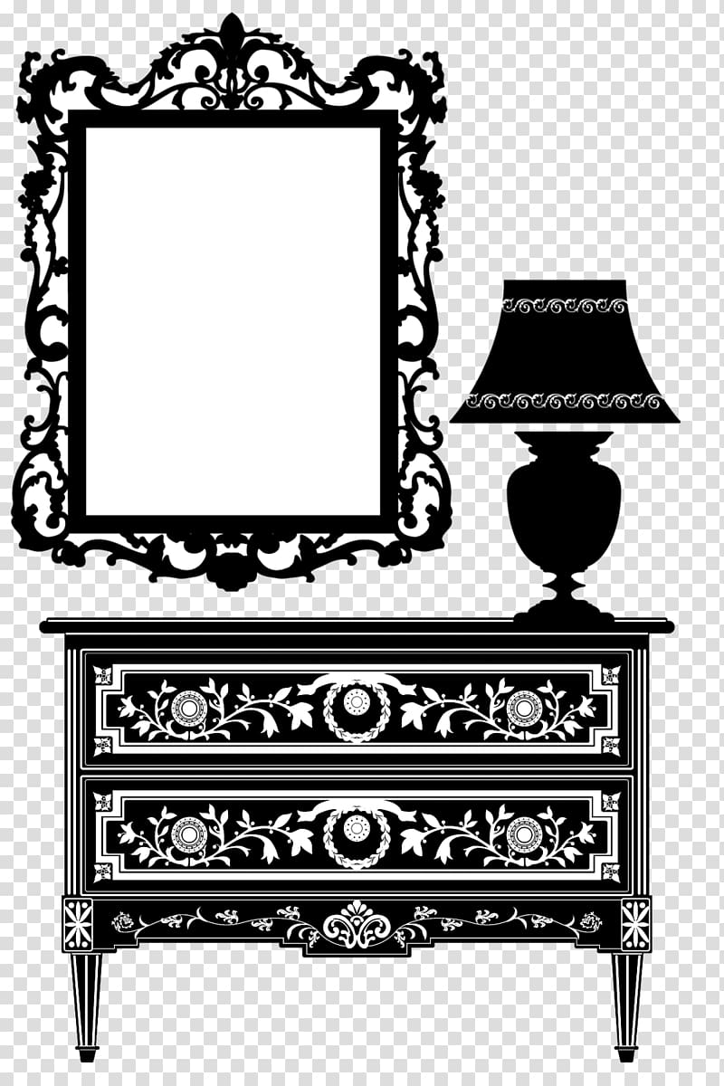Mirror Silhouette , Furniture transparent background PNG clipart