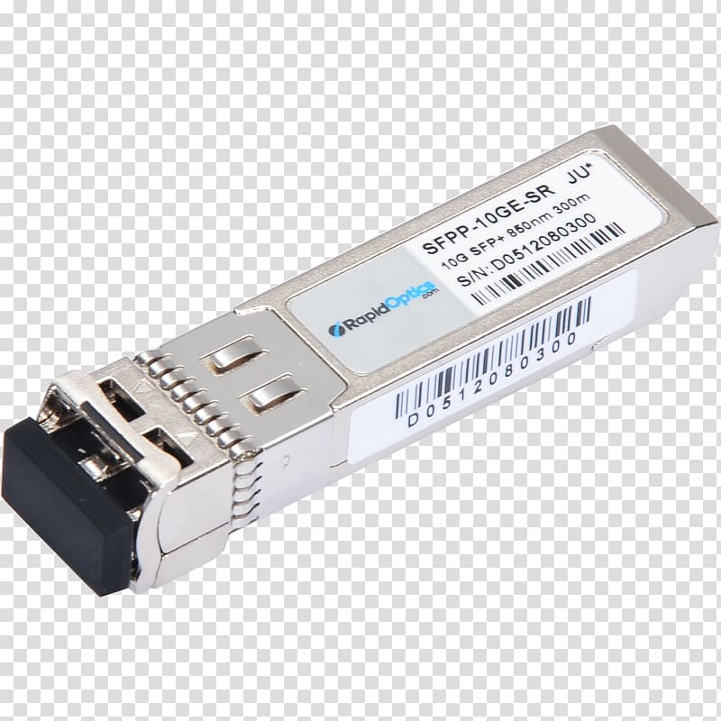Small form-factor pluggable transceiver 10 Gigabit Ethernet SFP+ XFP transceiver, Sfp transparent background PNG clipart