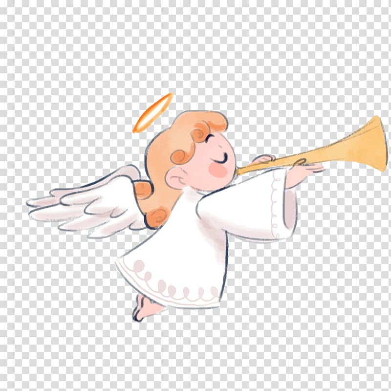 cherub illustration, Euclidean Angel , The angel of the trumpet transparent background PNG clipart