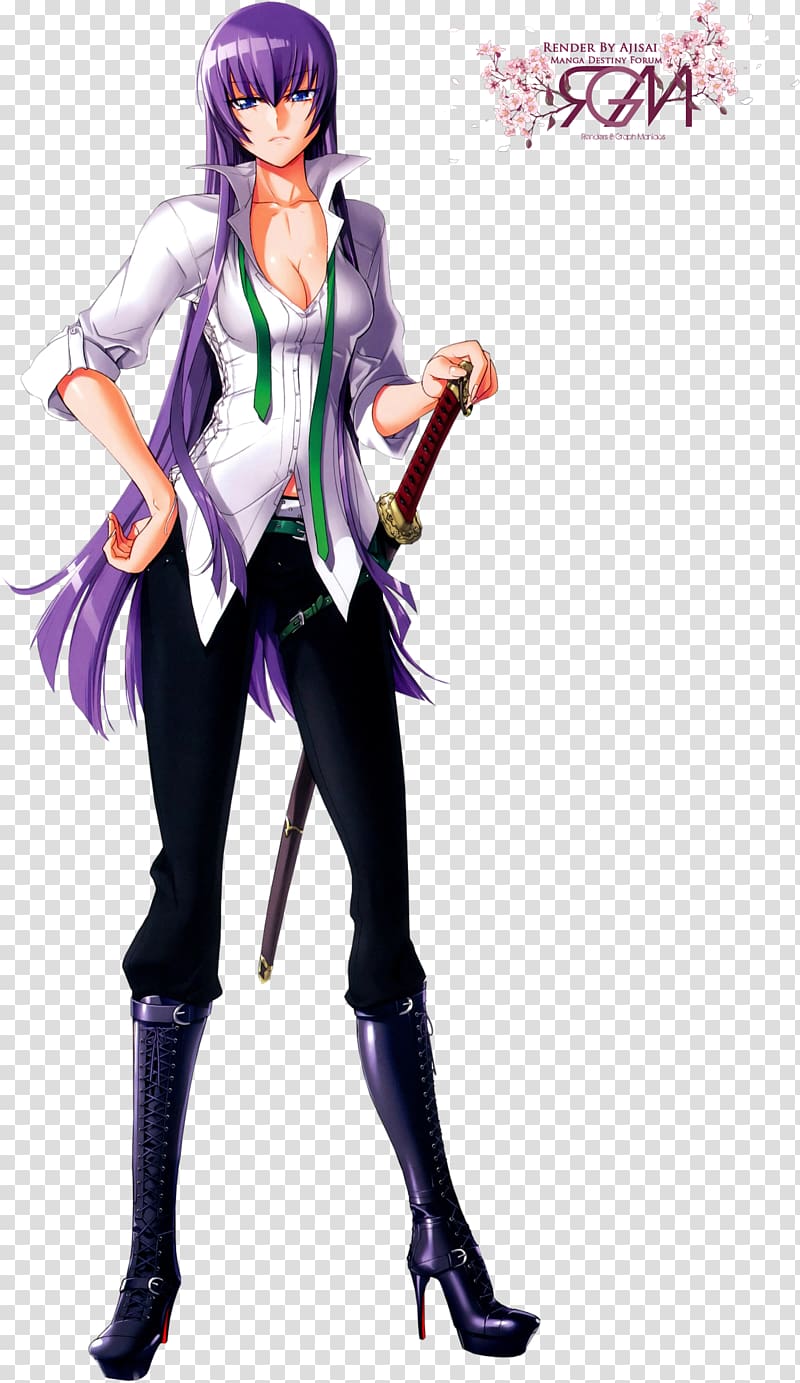 Highschool of the Dead Anime Sword Death Character, high school of the dead  transparent background PNG clipart