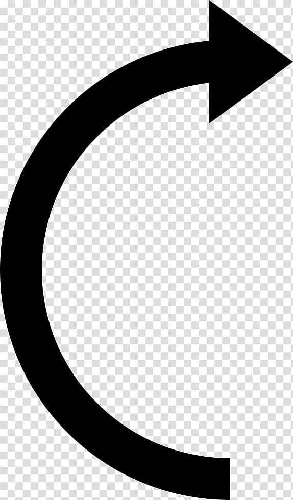 Monochrome Circle Angle, rounded arrow transparent background PNG clipart