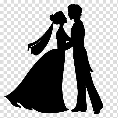 bride and groom silhouette