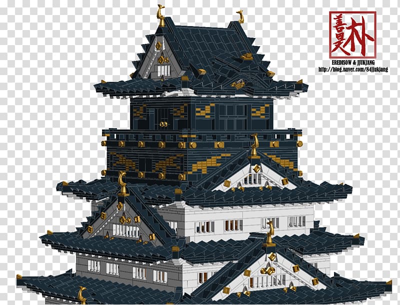 Lego Architecture Building Tenshukaku, building transparent background PNG clipart