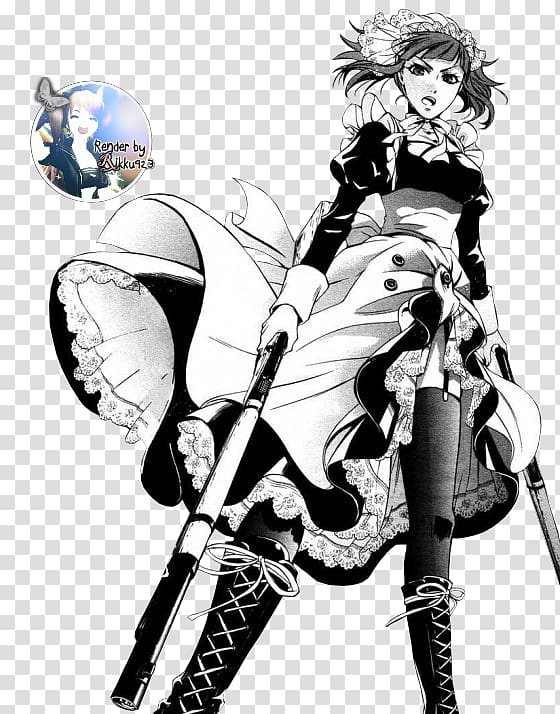Mey-Rin Ciel Phantomhive Black Butler Sebastian Michaelis, Anime transparent background PNG clipart
