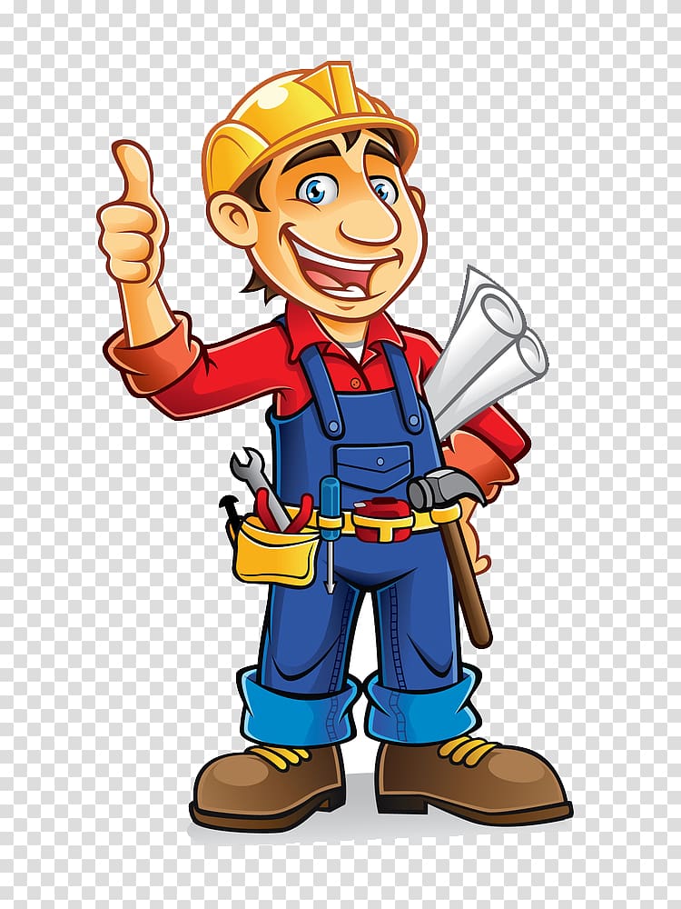 Construction worker Architectural engineering Cartoon Laborer, building transparent background PNG clipart
