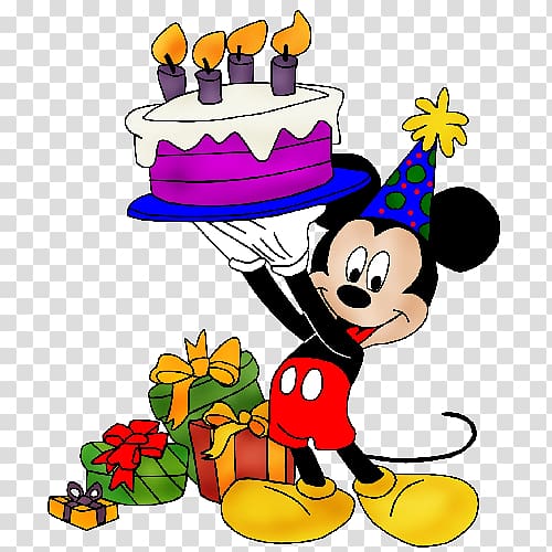 Minnie Mouse holding cake illustration, Mickey Mouse Birthday cake Greeting & Note Cards , mickey mouse birthday transparent background PNG clipart