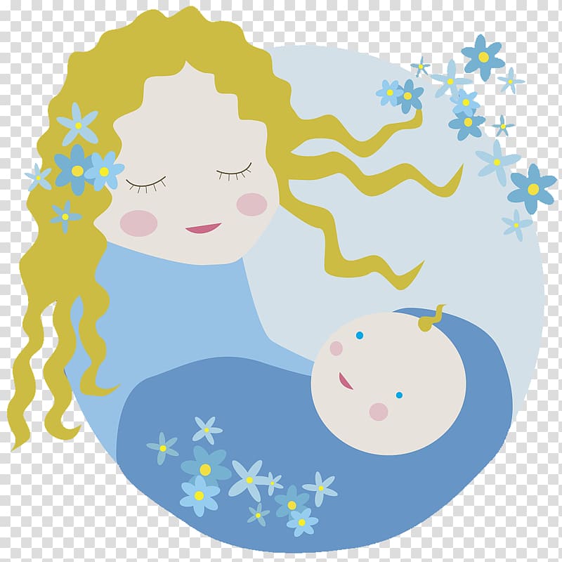 Mother Illustration, The illustration mother coaxed the baby to sleep transparent background PNG clipart