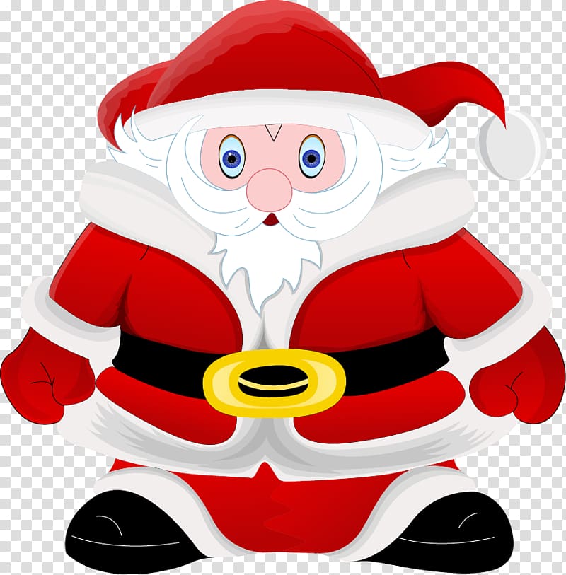 Santa Claus Christmas Cartoon Illustration, Cartoon Santa Claus material transparent background PNG clipart