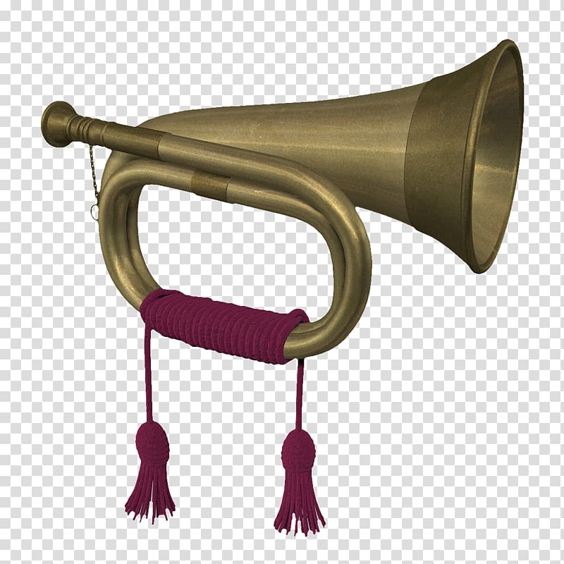 Cornet Trumpet Bugle TurboSquid 3D modeling, Golden trumpet retro trumpet transparent background PNG clipart
