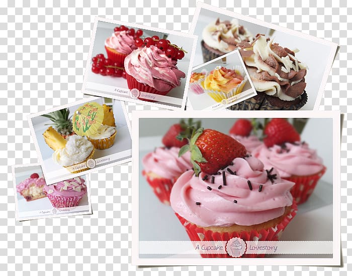Gelato Cupcake Petit four Sweetness Cake pop, strawberry transparent background PNG clipart