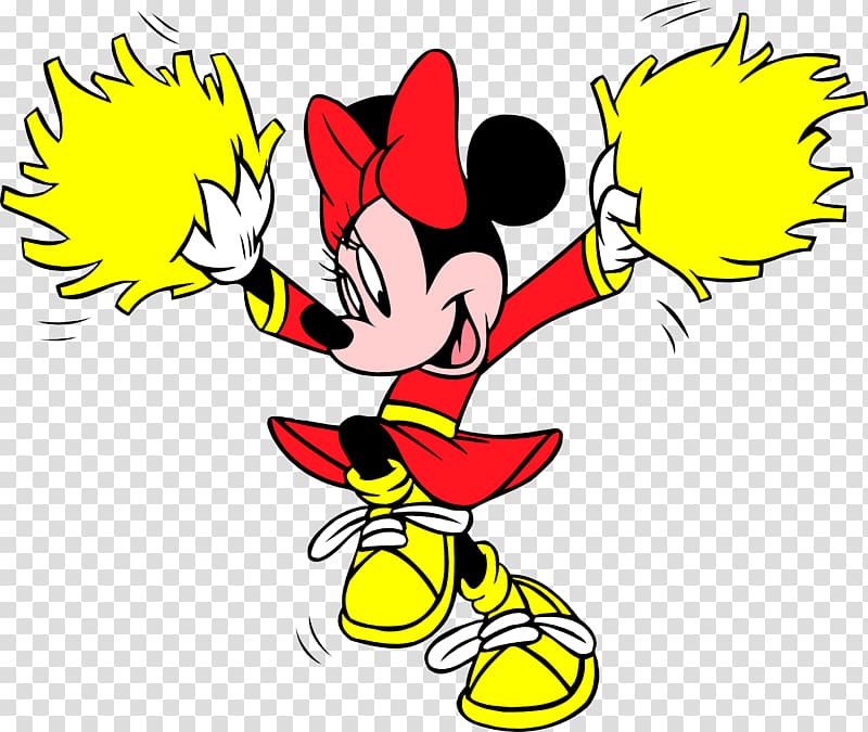 Minnie Mouse Mickey Mouse Daisy Duck Cheerleading , Cheerleader transparent background PNG clipart