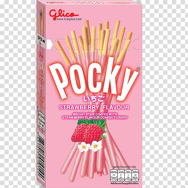 Pocky Chocolate Biscuit Ezaki Glico Co., Ltd. Asian supermarket, Small strawberry transparent background PNG clipart