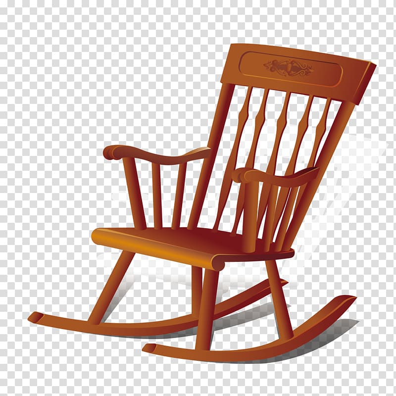 Furniture Couch Household goods Chair, wooden rocking chair transparent background PNG clipart
