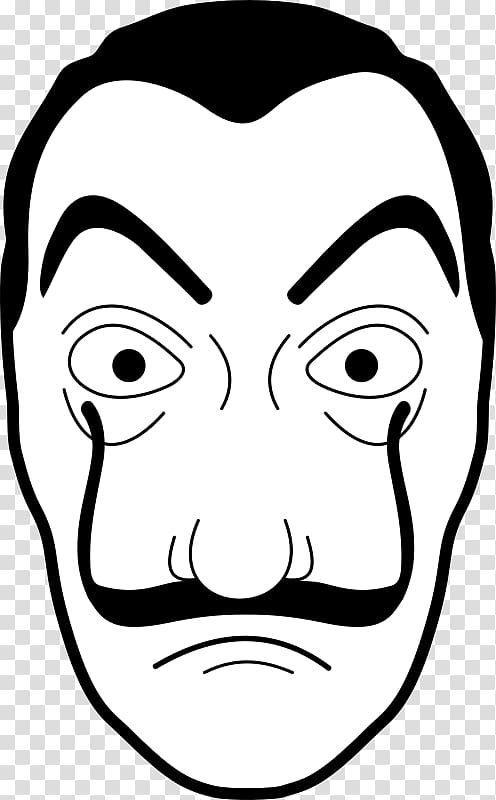 Mask Drawing T-shirt Painting, dali transparent background PNG clipart