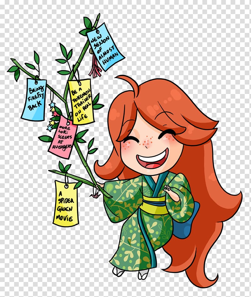 Digital art Cartoon , tanabata creative transparent background PNG clipart
