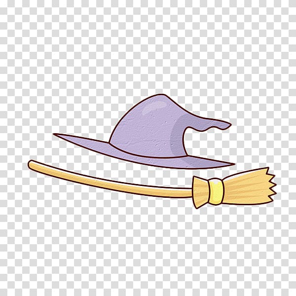 Magic Hat Cartoon, Cartoon magic broom and Magic Hat transparent background PNG clipart
