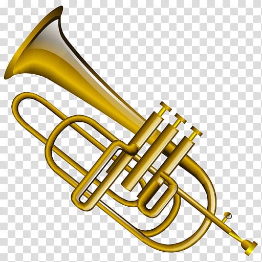 Saxhorn Trumpet Mellophone Tenor horn Flugelhorn, Trumpet transparent background PNG clipart