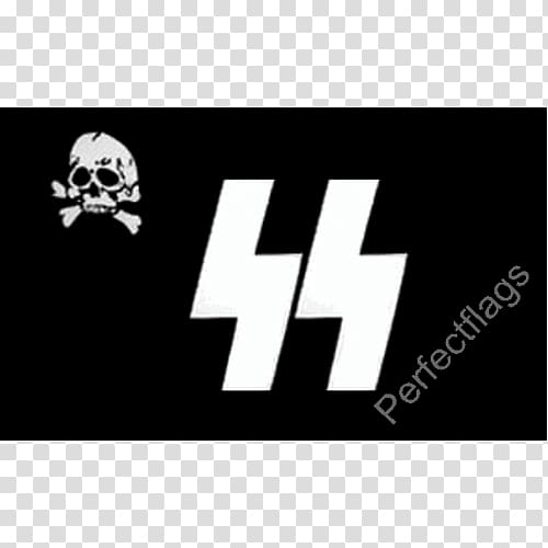 Nazi Germany Totenkopf Flag Waffen-SS Schutzstaffel, Flag transparent background PNG clipart