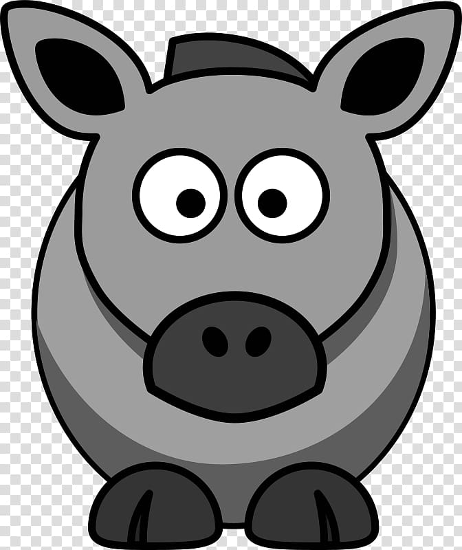 Cartoon Donkey , baby elephant transparent background PNG clipart