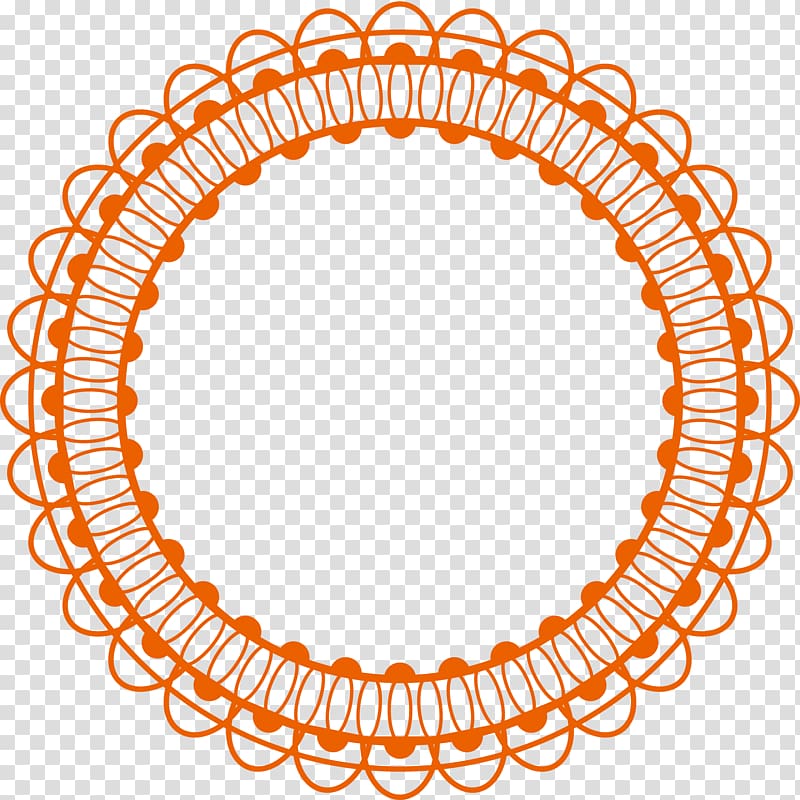 Warranty Logo Service, Cute orange lace edge transparent background PNG clipart