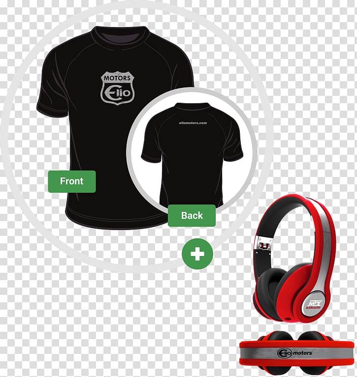 Headphones T-shirt Logo Product design, Elio Motors transparent background PNG clipart