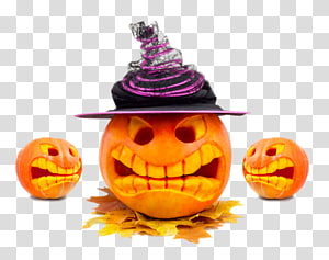 Jack-o-lantern Halloween Pumpkin illustration , Creative pumpkin transparent background PNG clipart thumbnail