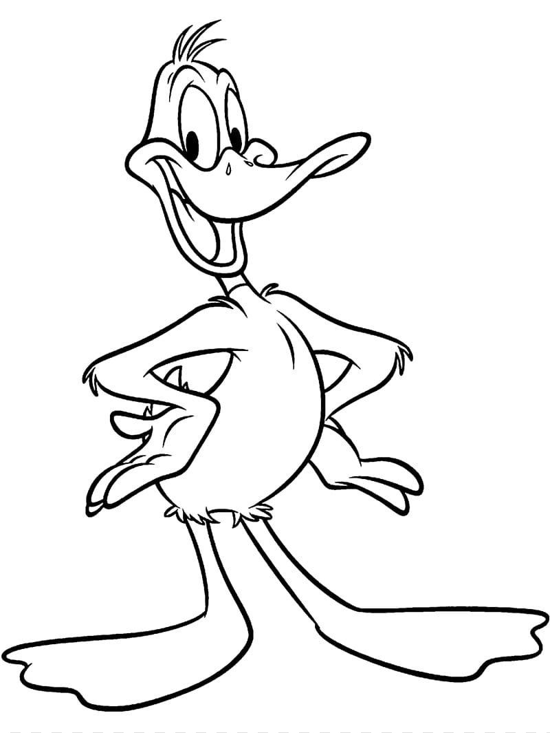 Daffy Duck Bugs Bunny Gossamer Coloring book Looney Tunes, Duck Hunting Coloring Pages transparent background PNG clipart