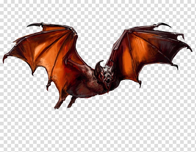 Vampire bat Dungeons & Dragons Buettikofer\'s epauletted fruit bat Giant golden-crowned flying fox, bat transparent background PNG clipart