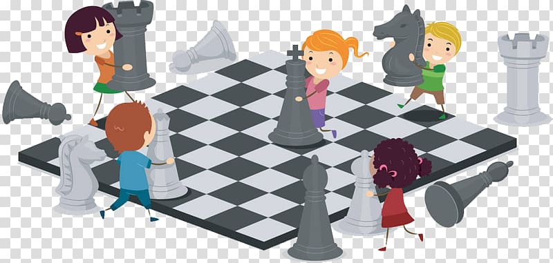 children with chessboard illustration, How to Play Chess for Children: A Beginners Guide for Kids To Learn the Chess Pieces, Board, Rules, & Strategy Chessboard, A small person who moves chess pieces on a chessboard transparent background PNG clipart