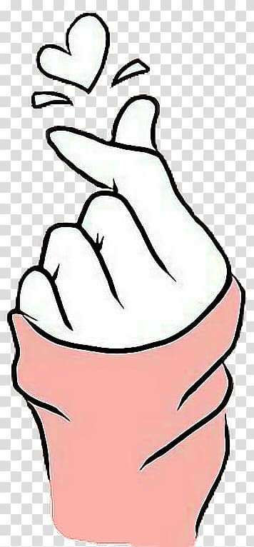 heart hand sign , South Korea Snuper Korean Heart BLOSSOM, finger heart transparent background PNG clipart