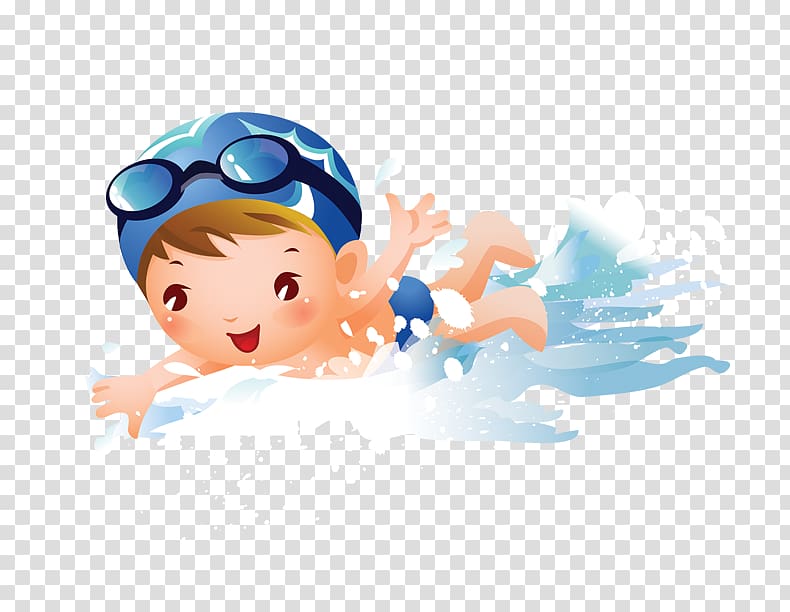 Swimming Child Girl , swimming child, bow swimming transparent background PNG clipart