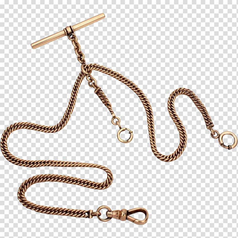 Chain Pocket watch Gold-filled jewelry, chain transparent background PNG clipart