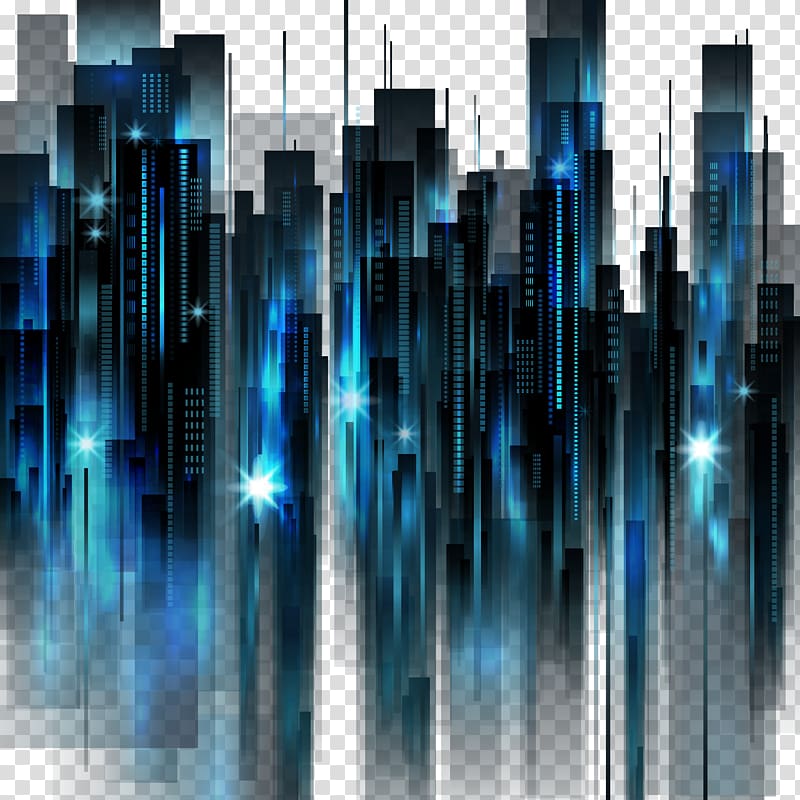 blue star building effect elements transparent background PNG clipart