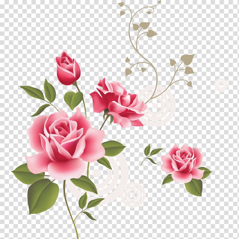 Rose Pink , flowers pattern transparent background PNG clipart