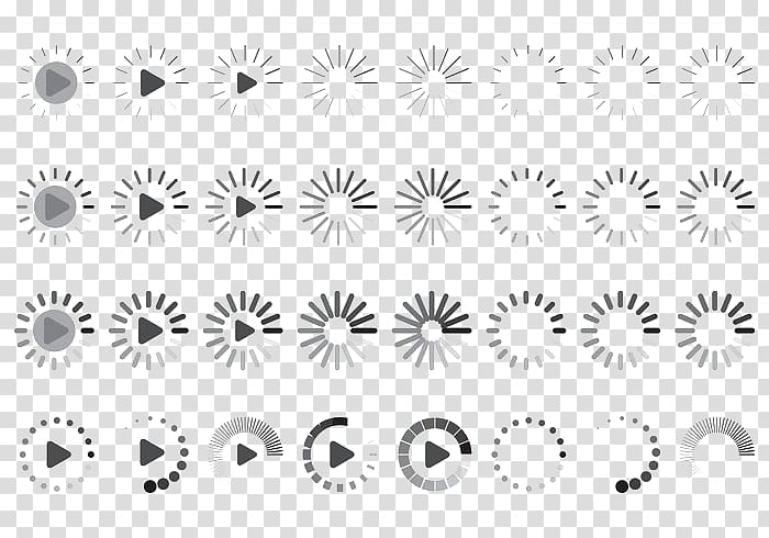 loading , Euclidean Icon design Icon, Different styles of play button loading icon transparent background PNG clipart