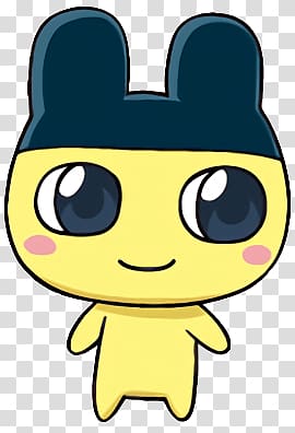 yellow and blue , Mametchi Smiling transparent background PNG clipart