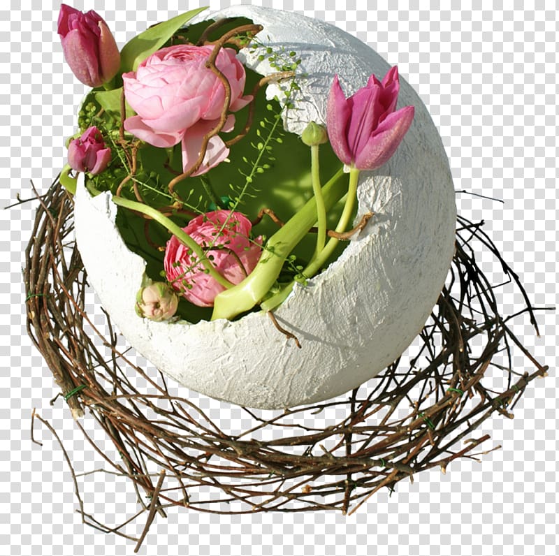 Easter Bunny Animation Easter egg, easter flowers transparent background PNG clipart
