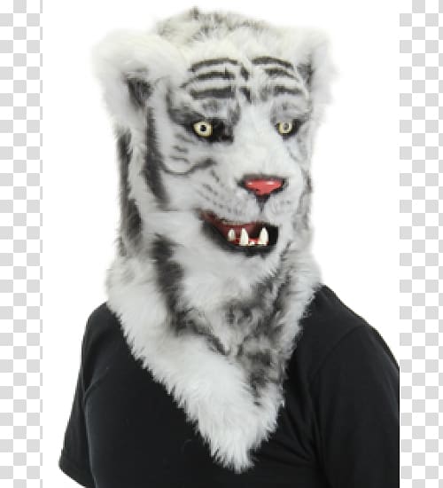 White tiger Mask Halloween costume, tiger transparent background PNG clipart