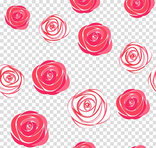 pink and white rose flowers art, Rose Pattern, Watercolor roses seamless background material transparent background PNG clipart