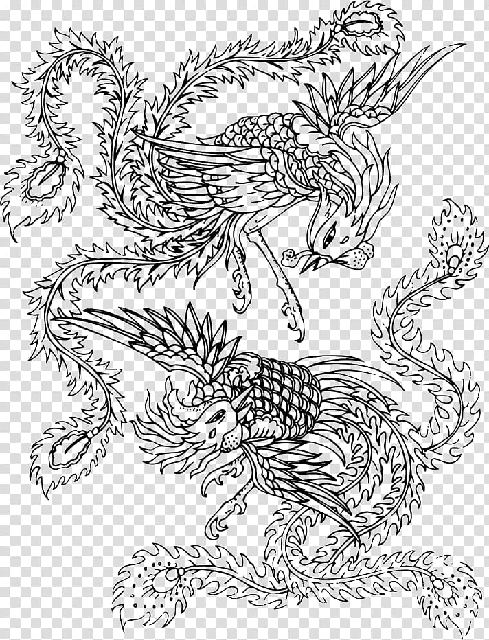 Fenghuang County, Black Phoenix transparent background PNG clipart