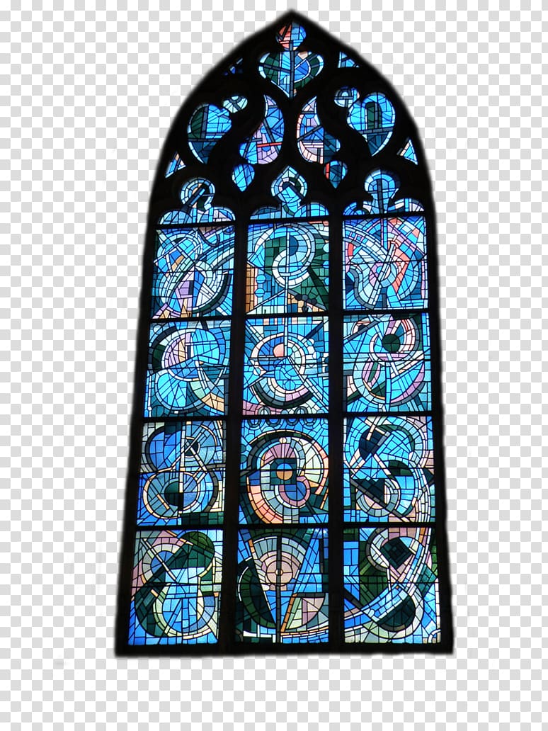 Stained glass Cobalt blue Material, church glass paintings transparent background PNG clipart